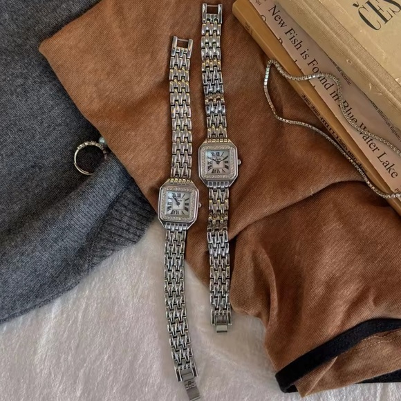 Panthere Classic Crystal Stainless Steel Watch with Diamond Accents - Picture 5 of 9